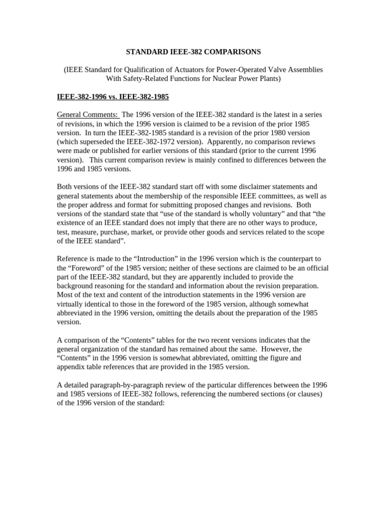 IEEE-382 Comparation-Part I - Process | PDF | Specification (Technical ...