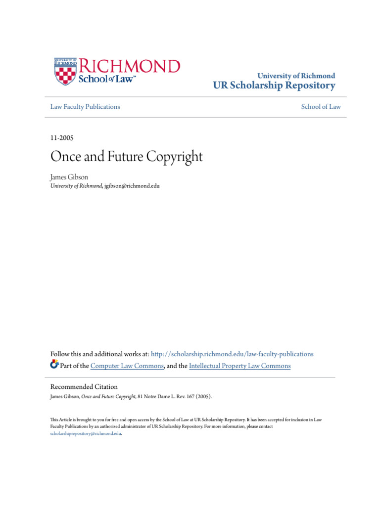 Once and Future Copyright | PDF | Copyright | Computing
