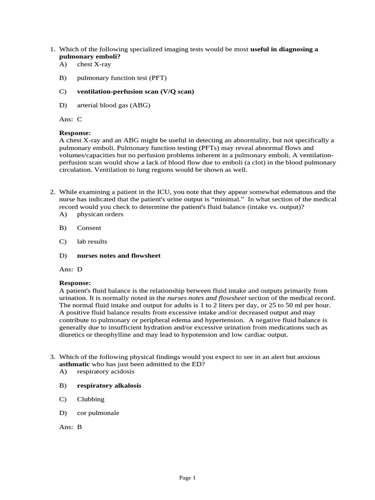 Diagnosing Pulmonary Conditions: Key Tests | PDF | Chronic Obstructive ...