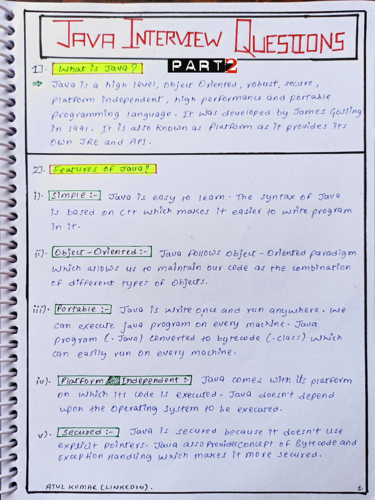 ?java? (Handwritten) Series (Part-2) | PDF