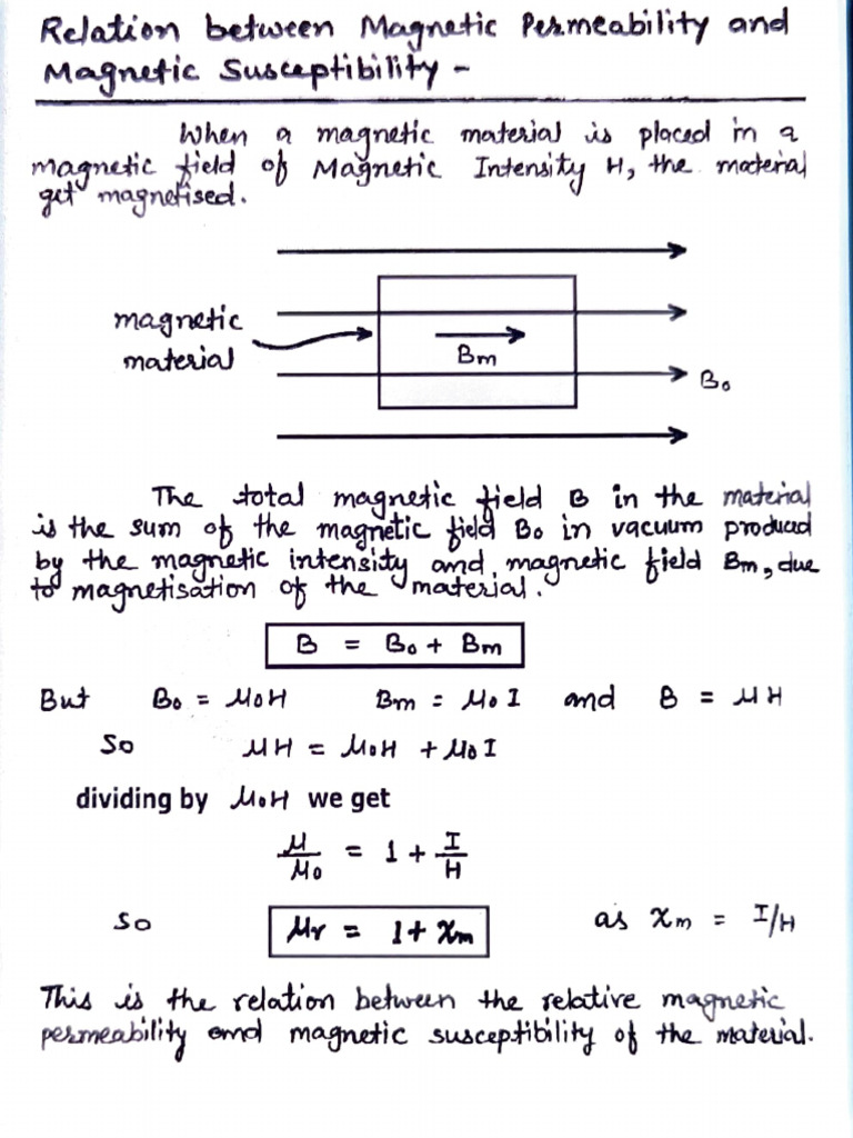 Magnetic Permeability vs. Susceptibility | PDF