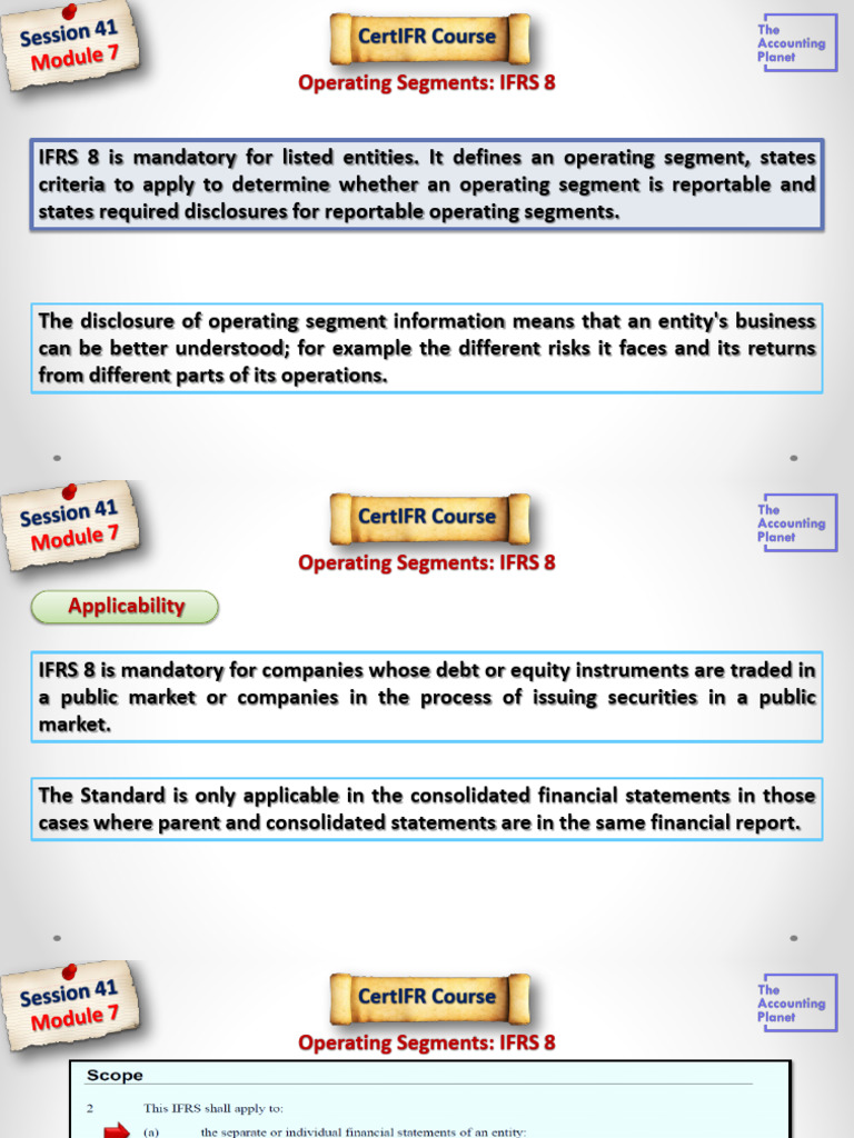 Understanding IFRS 8 Operating Segments | PDF | International Financial ...
