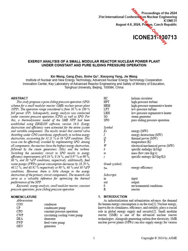 Icone31 130713 | PDF | Nuclear Power Plant | Exergy