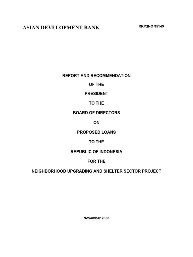 rrp-ino-35143 | PDF | Asian Development Bank | Poverty