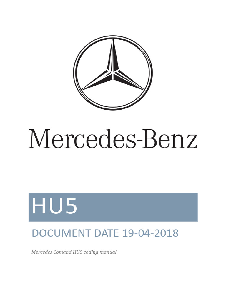 Mercedes HU5 Comand Coding Guide | PDF