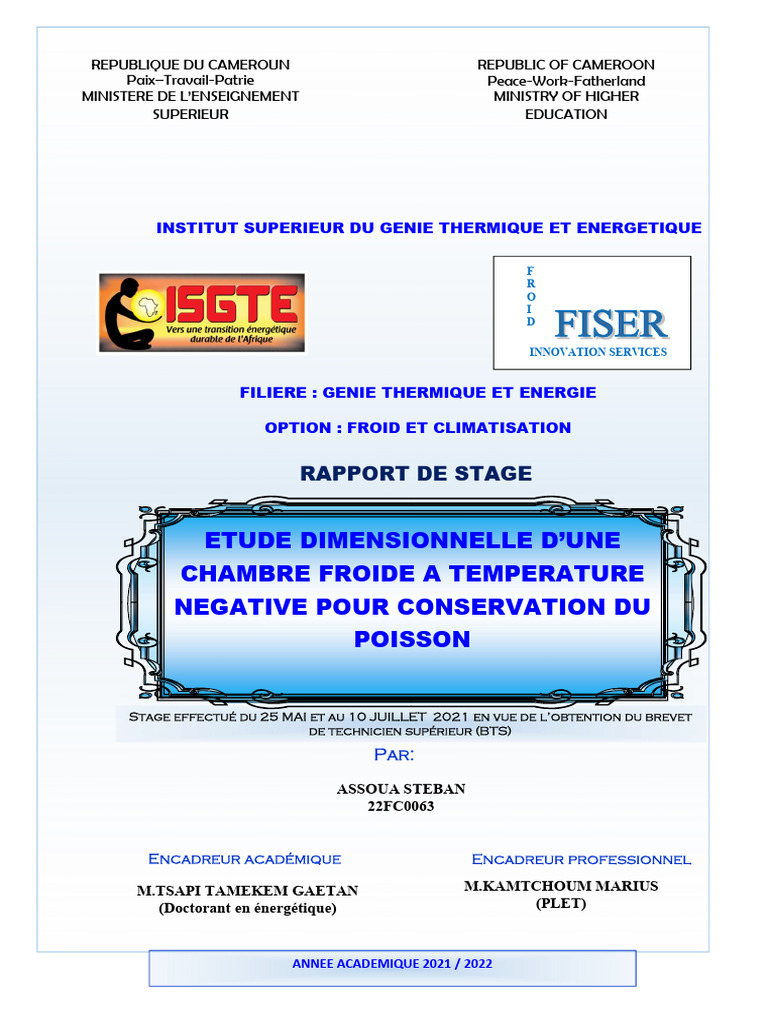 Dimensionnement d'une chambre froide négative | PDF | Isolation ...
