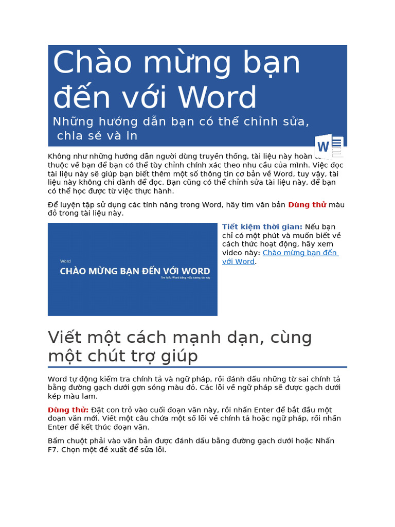 Chào mừng bạn đến với Word: Viết một cách mạnh dạn, cùng một chút trợ ...