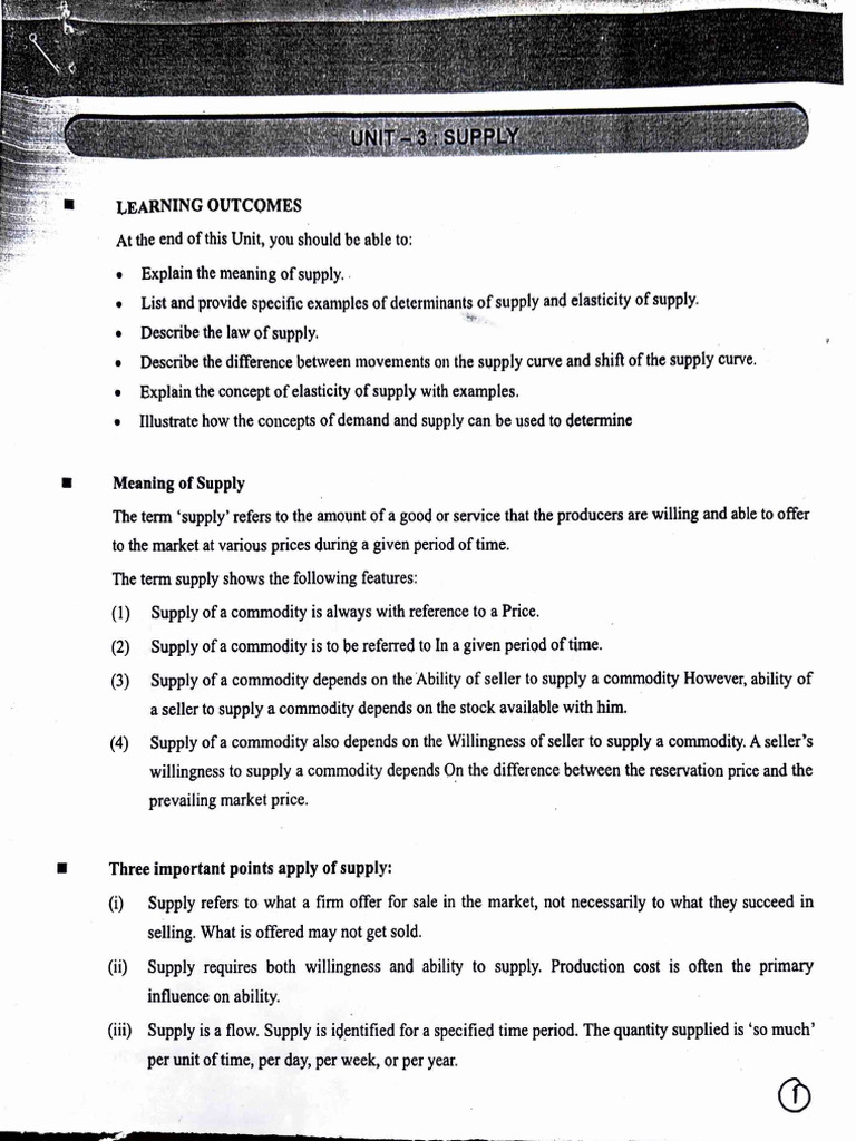 Supply Economics Pdf Supply Economics Elasticity Economics