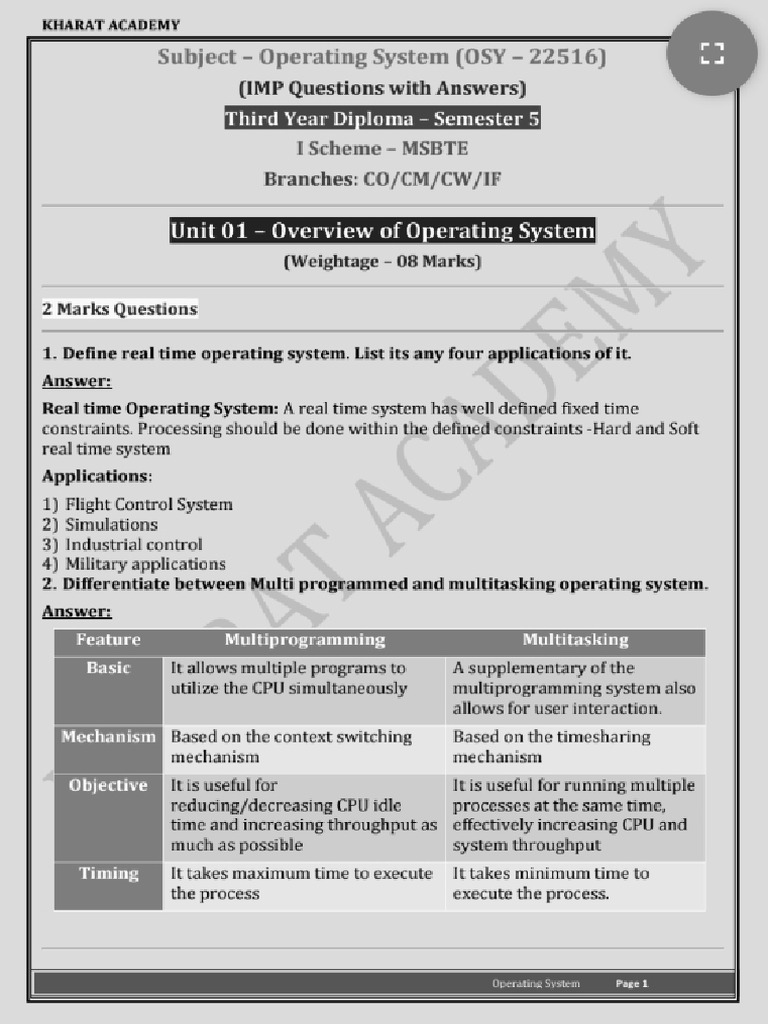 Kharat IMP OSY | PDF