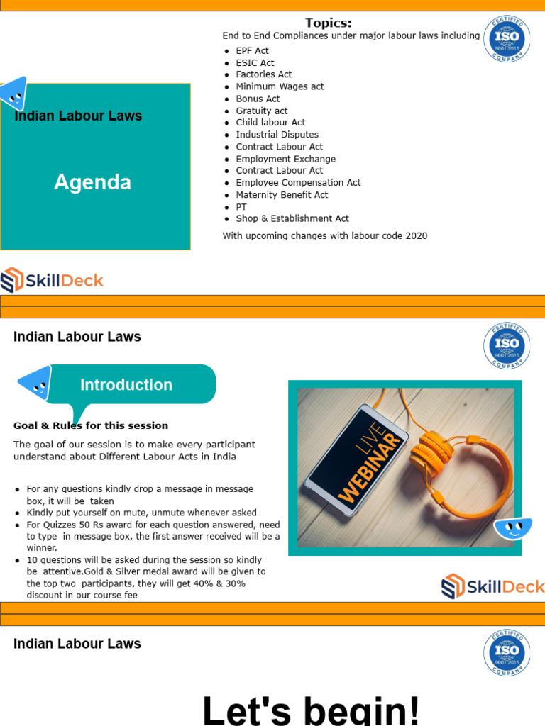 Updated Labour Laws - India (Final) | PDF | Employment | Labour Law