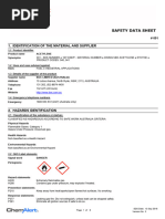Argoshield 5 Safety Data Sheet | PDF | Dangerous Goods | Prevention
