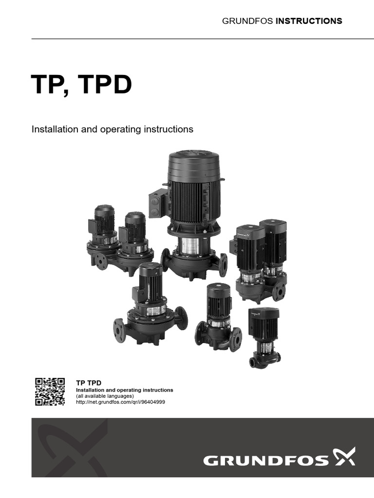 Grundfos TP/TPD Installation Guide | PDF | Pump | Pipe (Fluid Conveyance)
