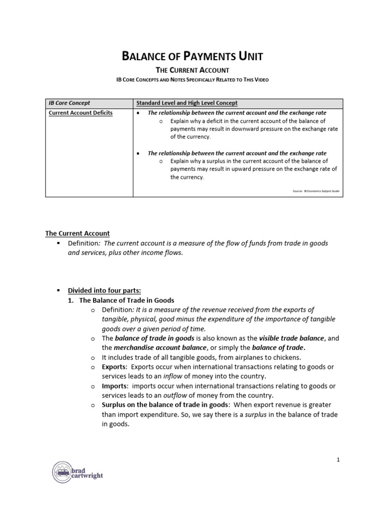 Understanding Current Account Dynamics | PDF | Balance Of Trade ...
