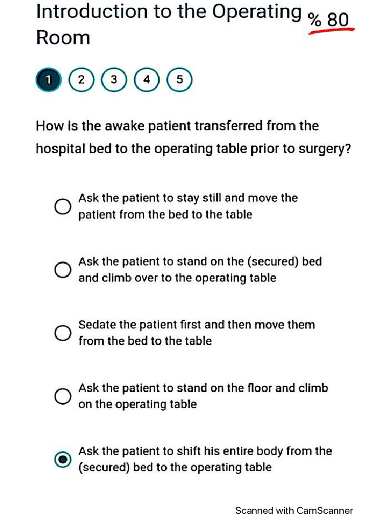 Introduction To The Operating Room 80% | PDF