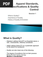 Apparel Quality Management Session