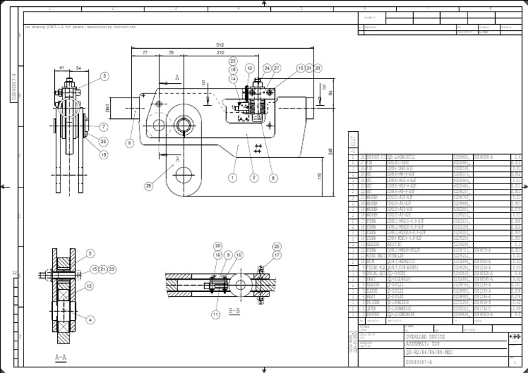 Overload Device Assembly Specification | PDF