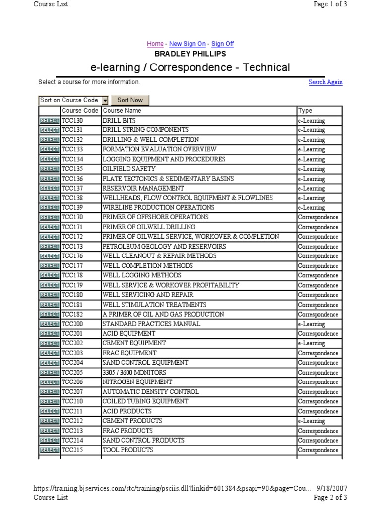 TCC Course Catalog PDF Oil Well Petroleum Reservoir