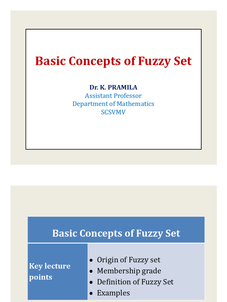 Introduction to Fuzzy Set Theory | PDF | Fuzzy Logic | Concept