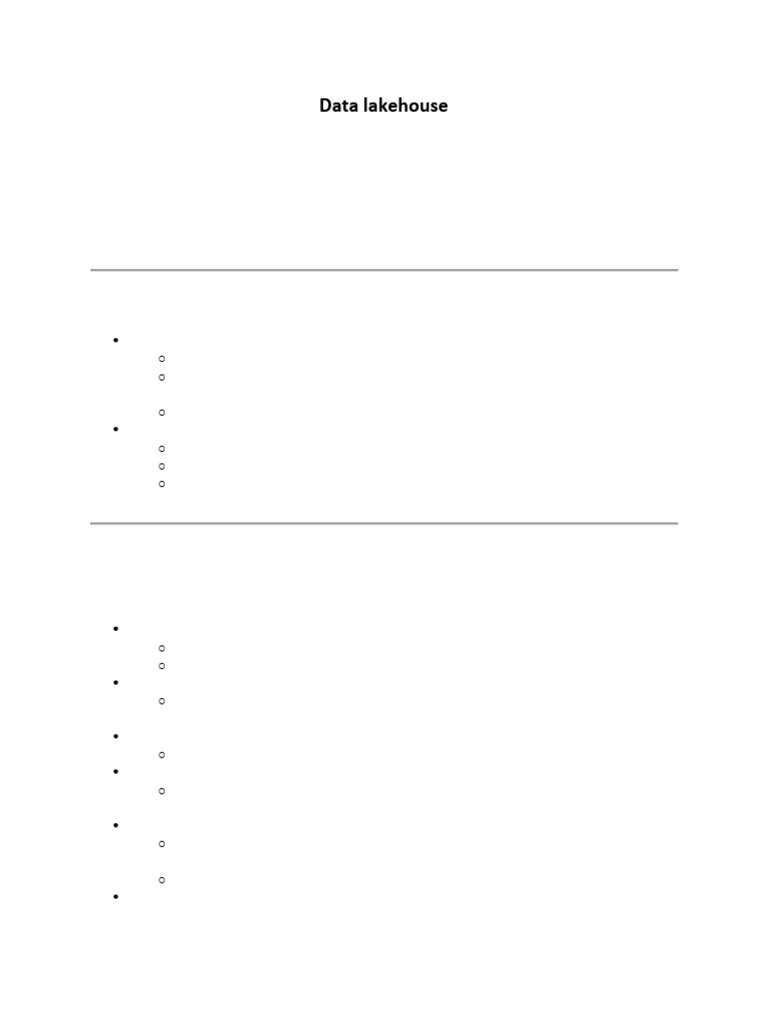 Data Lakehouse Pdf Data Warehouse Analytics