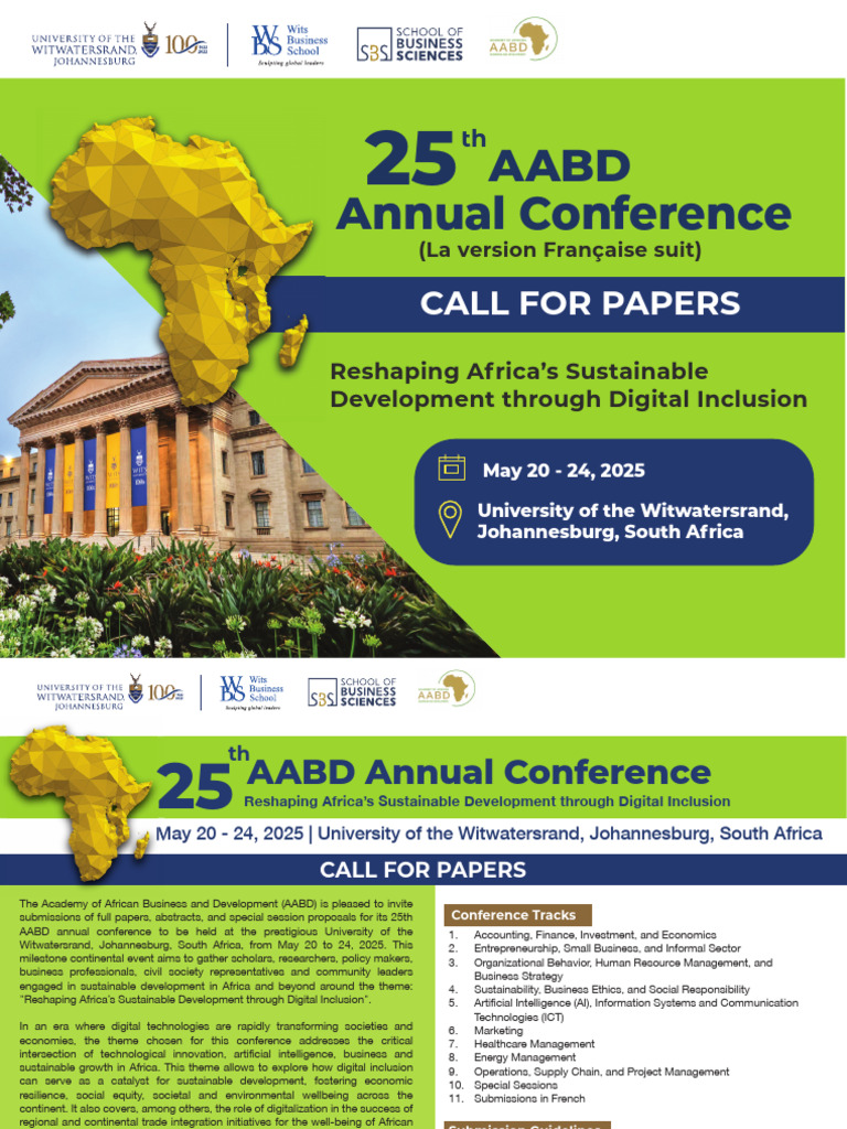 AABD 2025 Conference Call for Papers | PDF | Sustainability ...