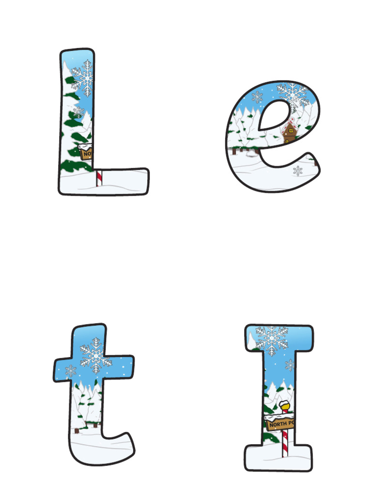 Let It Snow Display Lettering Ver 3 | PDF