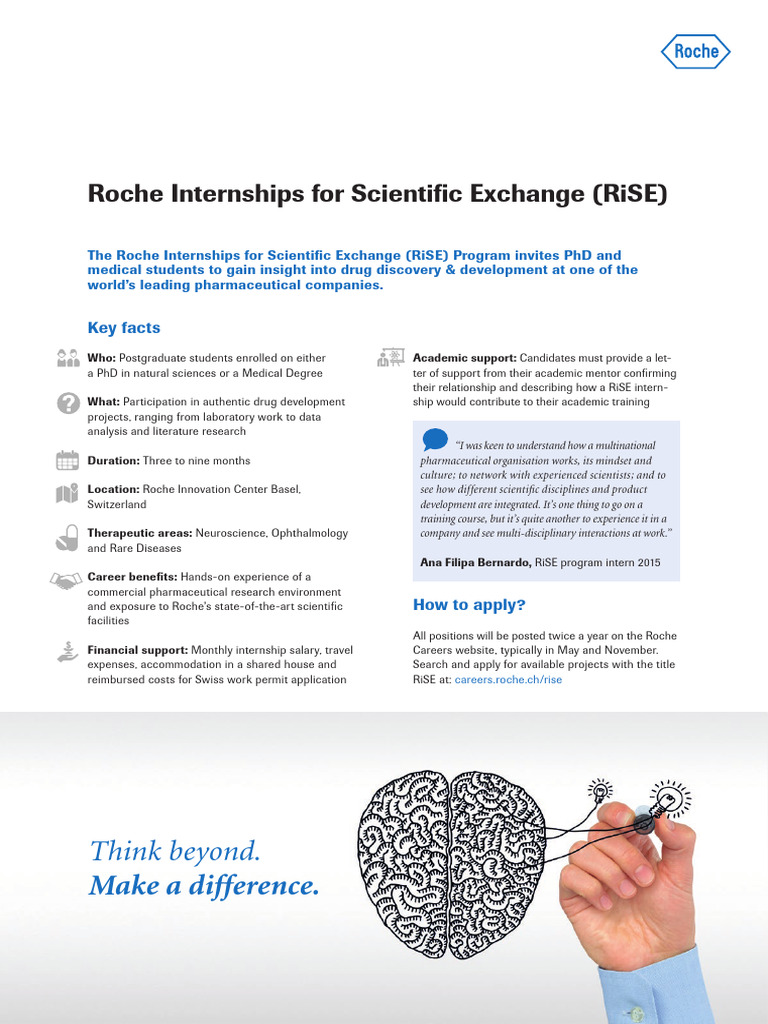 Roche RiSE Internships for PhD/MD Students | PDF