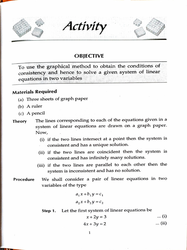 Graphical Solutions of Linear Equations | PDF | Area | Circle