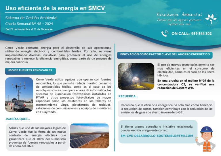2024 - Charla Semanal N°48 Uso Eficiente de La Energía | PDF | Uso ...