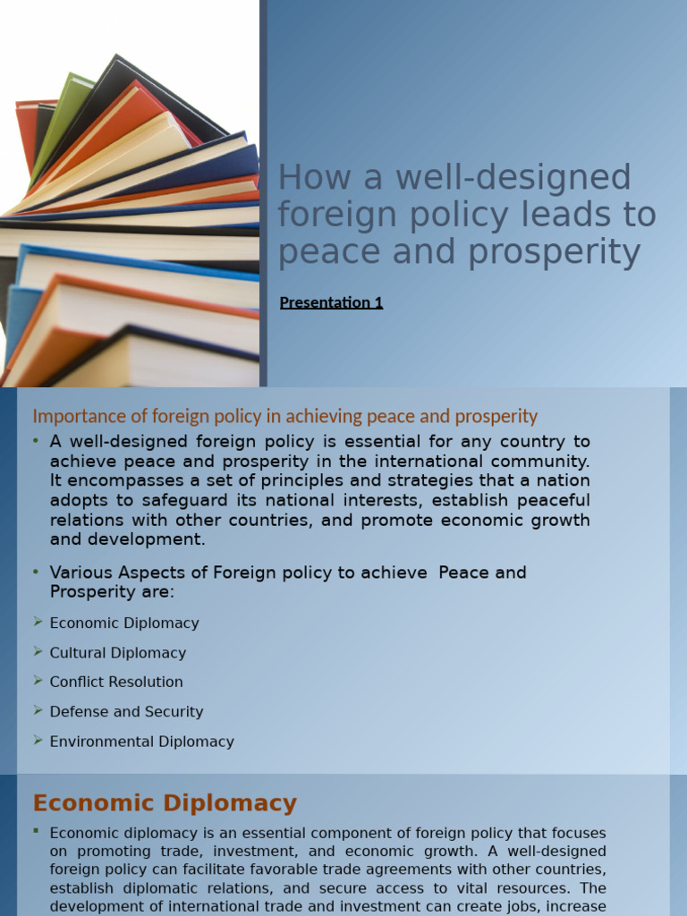 Foreign Policy Presentation | PDF | Diplomacy | Peace