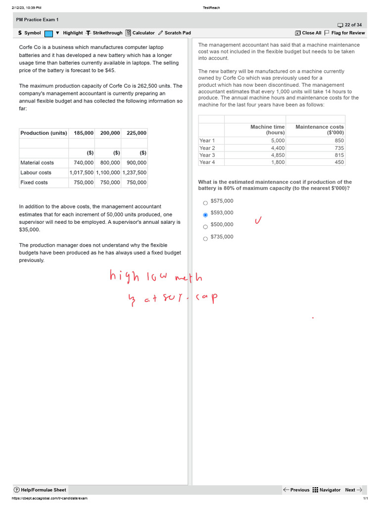 TestReach Corfe Co 22 | PDF | Management Accounting | Budget