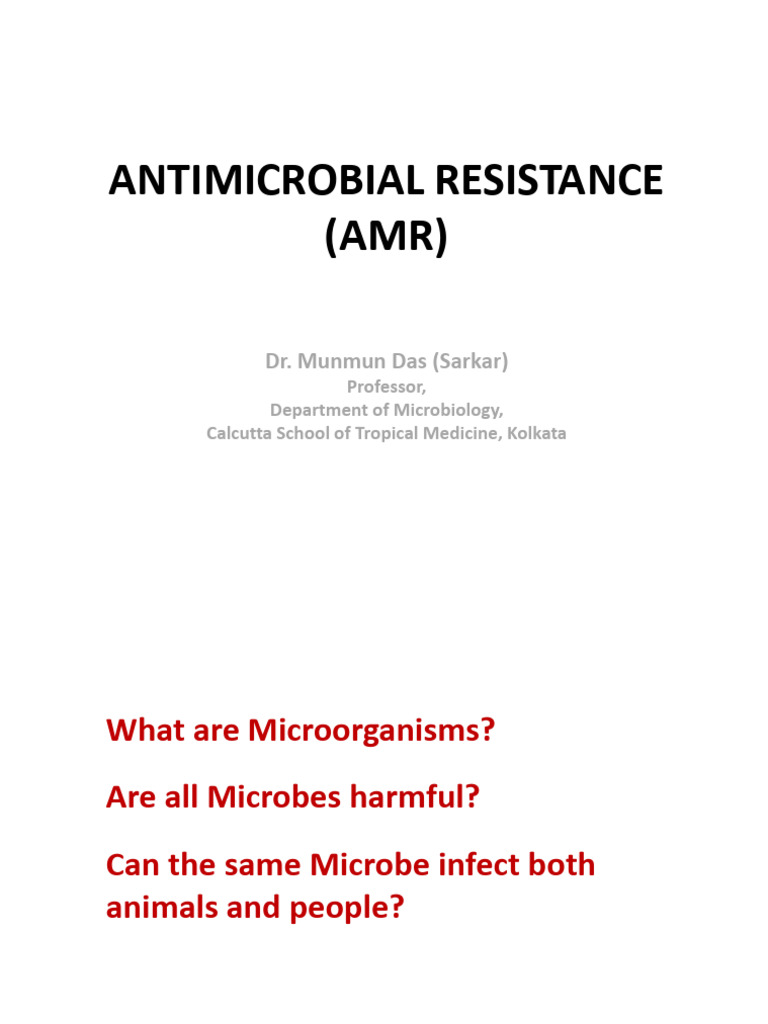 AMR Slides for NTS | PDF | Antimicrobial Resistance | Antimicrobial