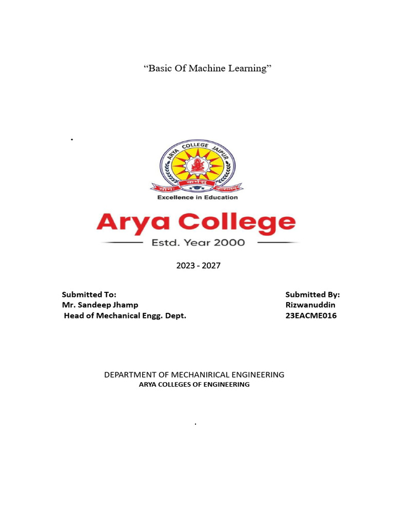 Rizwan Report | PDF | Machine Learning | Statistical Classification