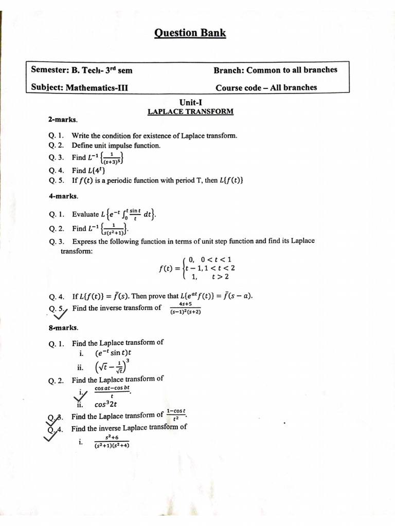 Math 3 Semester | PDF