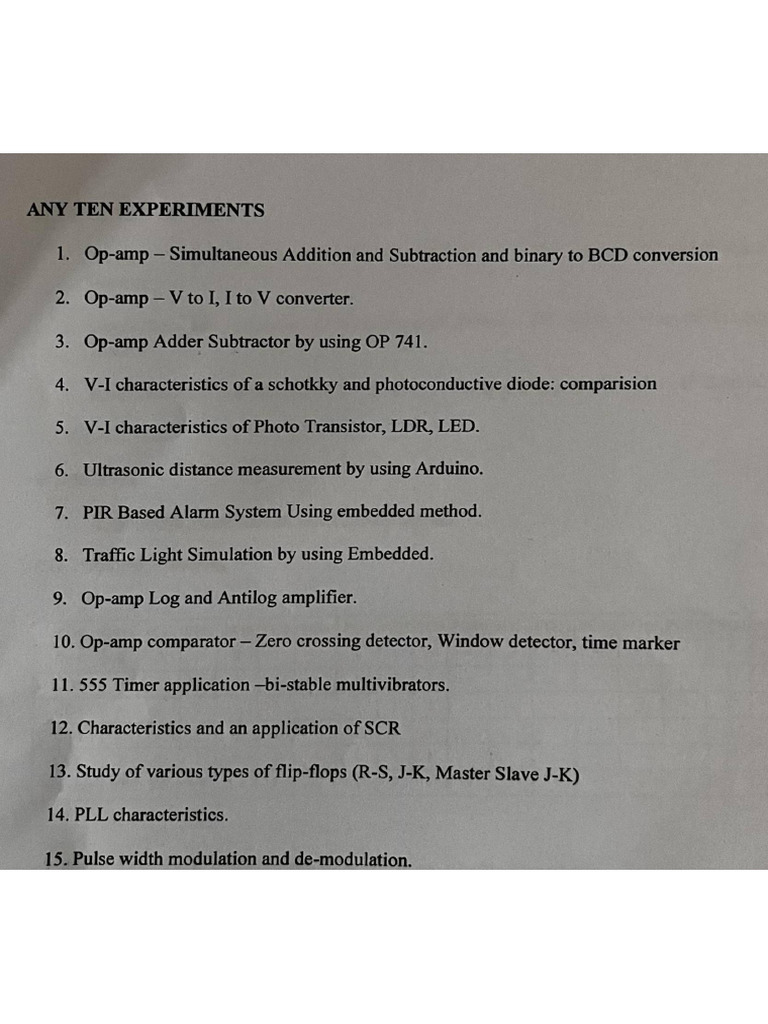 Electronics Practical 2 Pdf