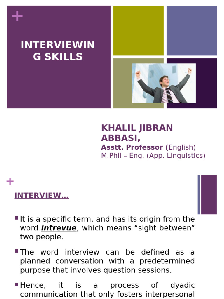 Interviewing Skills by Sir Jibran '22 | PDF | Job Interview | Social ...