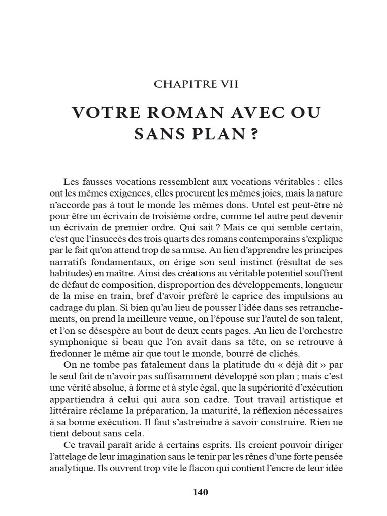 Écrire un roman : avec ou sans plan ? | PDF | Allégorie