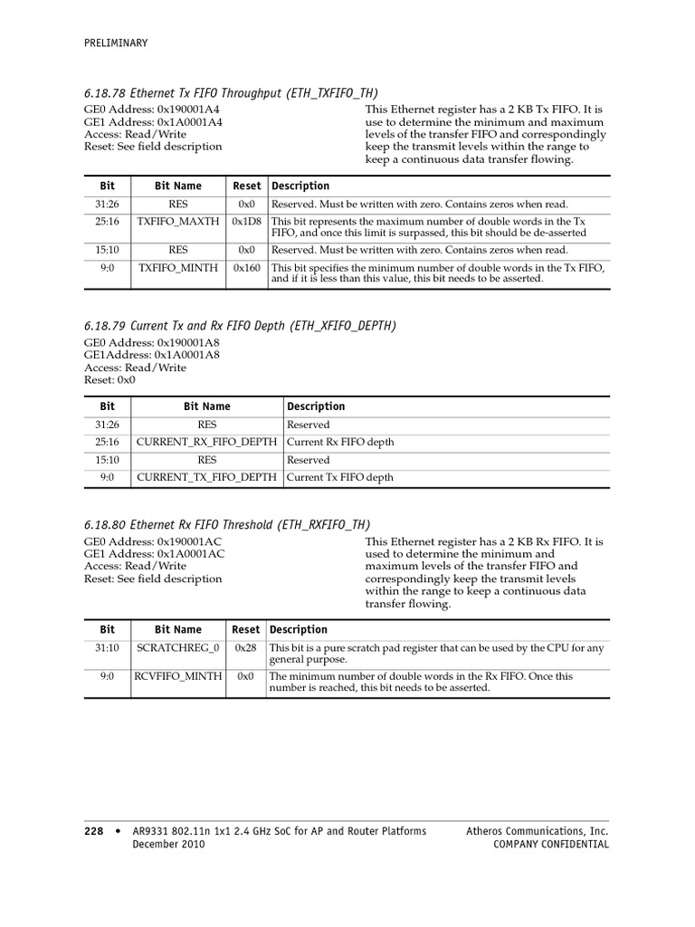 AR9331 Ethernet and USB Register Guide | PDF | Usb | Ieee 802.11
