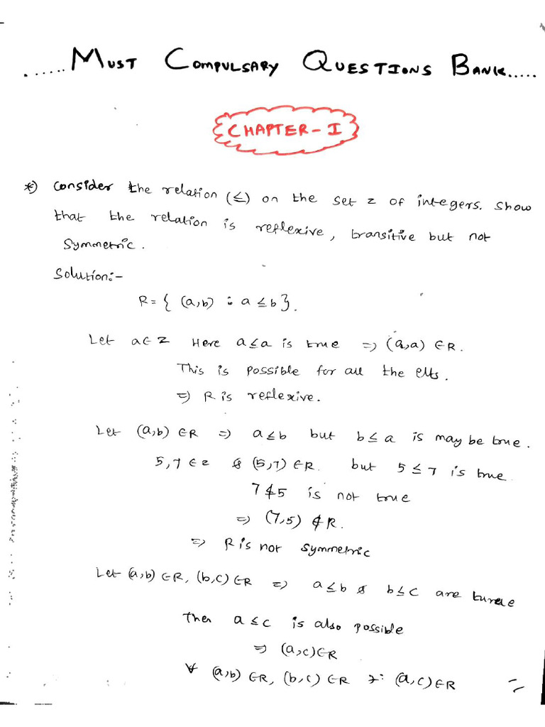 VK - Xii - Study - Maths - CH - 1 | PDF