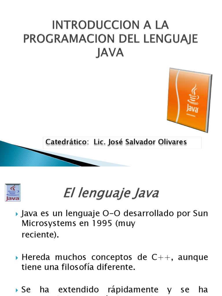 Presentacion Java Semana 1 | PDF | Java (lenguaje de programación ...