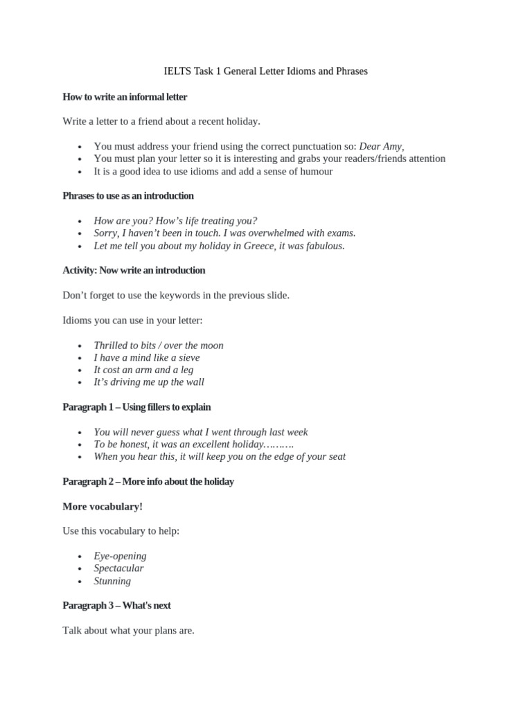IELTS+Task+1+General+Letter+Idioms+and+Phrases (1) | PDF