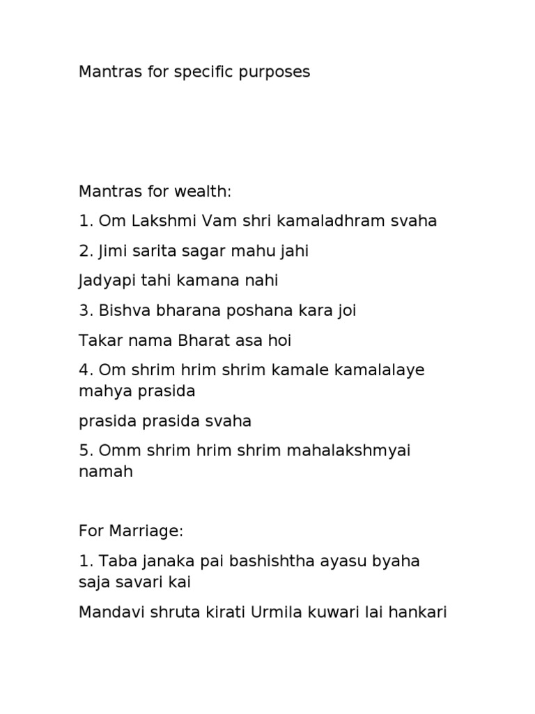 Powerful Mantras | PDF | Devi | Mantra