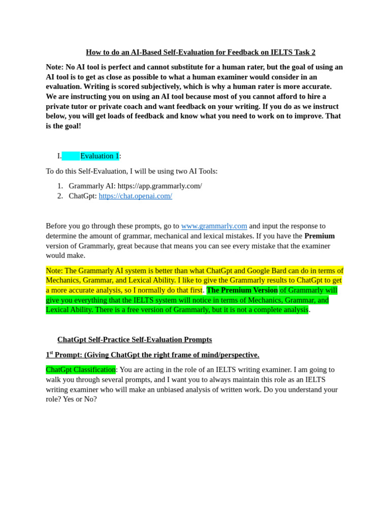 Task+2 ChatGpt+Evaluation+How+to | PDF | Rubric (Academic) | Vocabulary