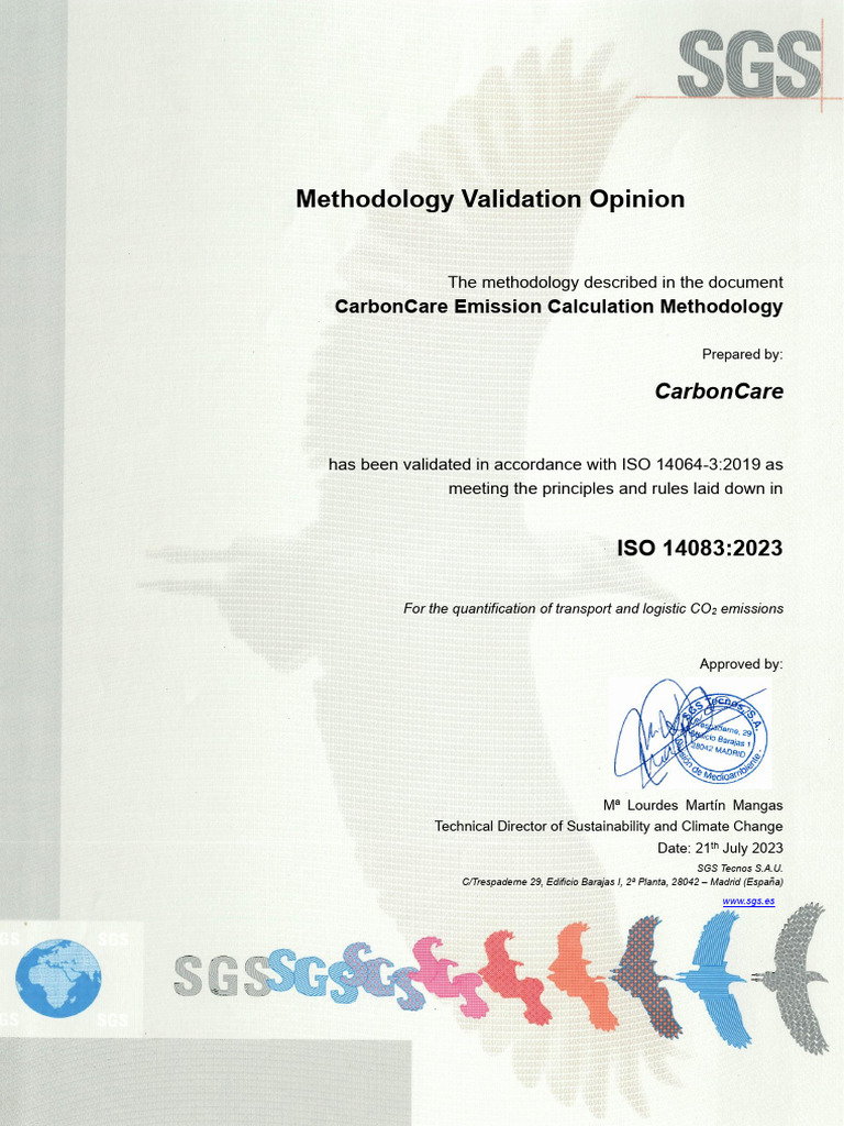 CarbonCare GHG Emission Methodology Validation | PDF | Transport