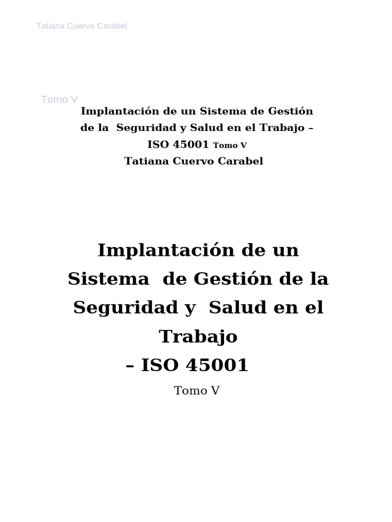 Sistema de Gestión ISO 45001: Guía Completa | PDF | Business