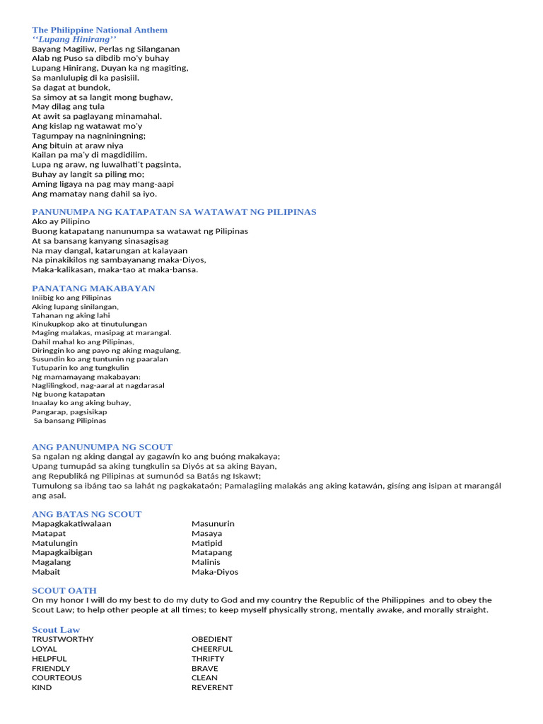BSP Basic Reviewer Revised1 | PDF | Scouting | Knot
