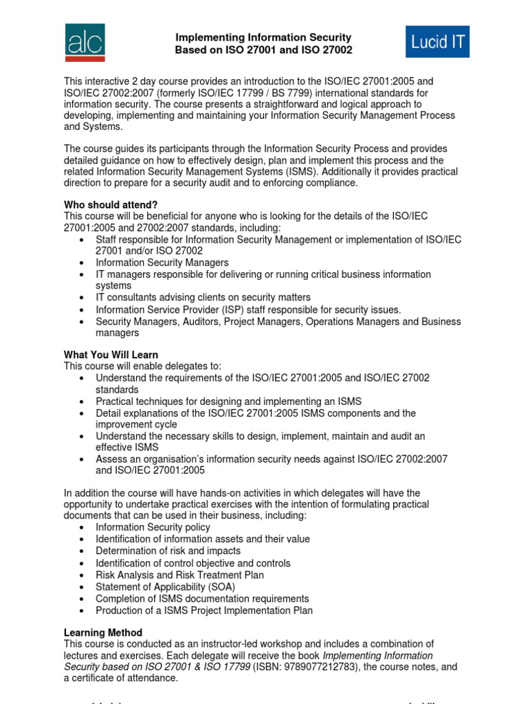 Iso 27001 | PDF | Information Security | Itil