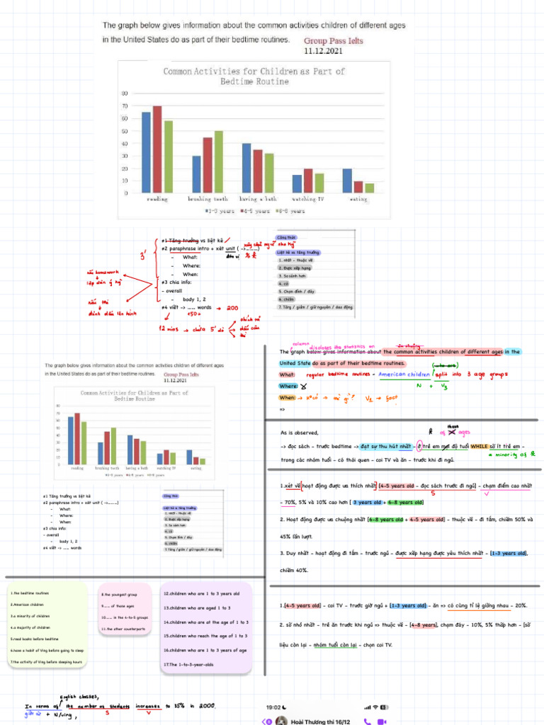 Bai Giang Task 1 Column Bedtime Routines | PDF
