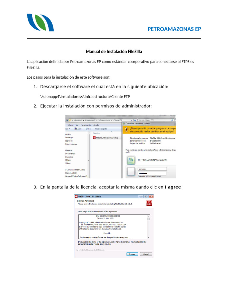 Guía de Instalación de FileZilla | PDF