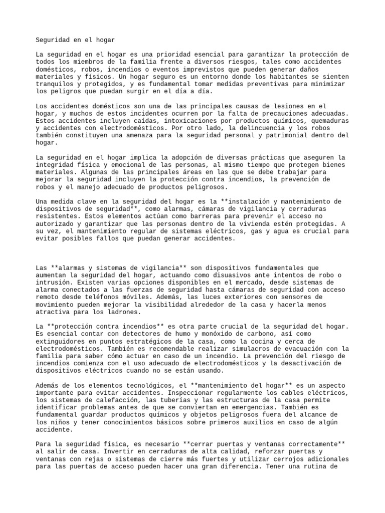 Seguridad en El Hogar | PDF | Valores