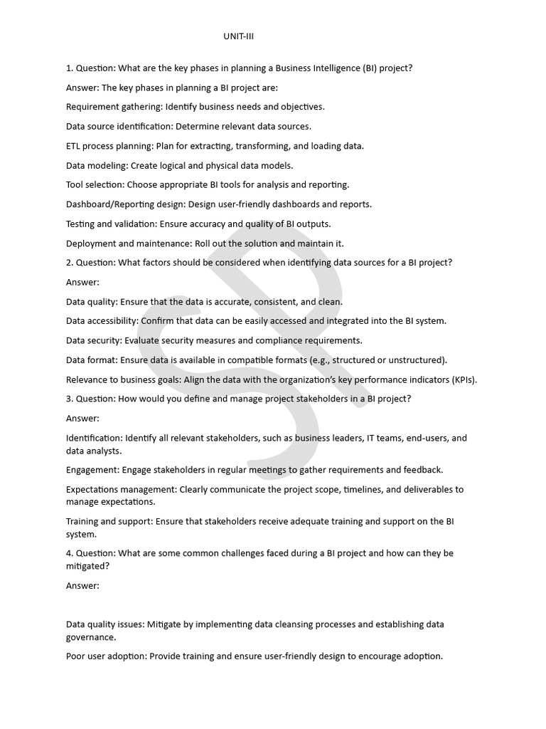 Unit 3bi | PDF | Agile Software Development | Business Intelligence
